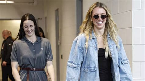 Caitlin Clark, Lexie Hull giggle over NSFW innuendo at press .